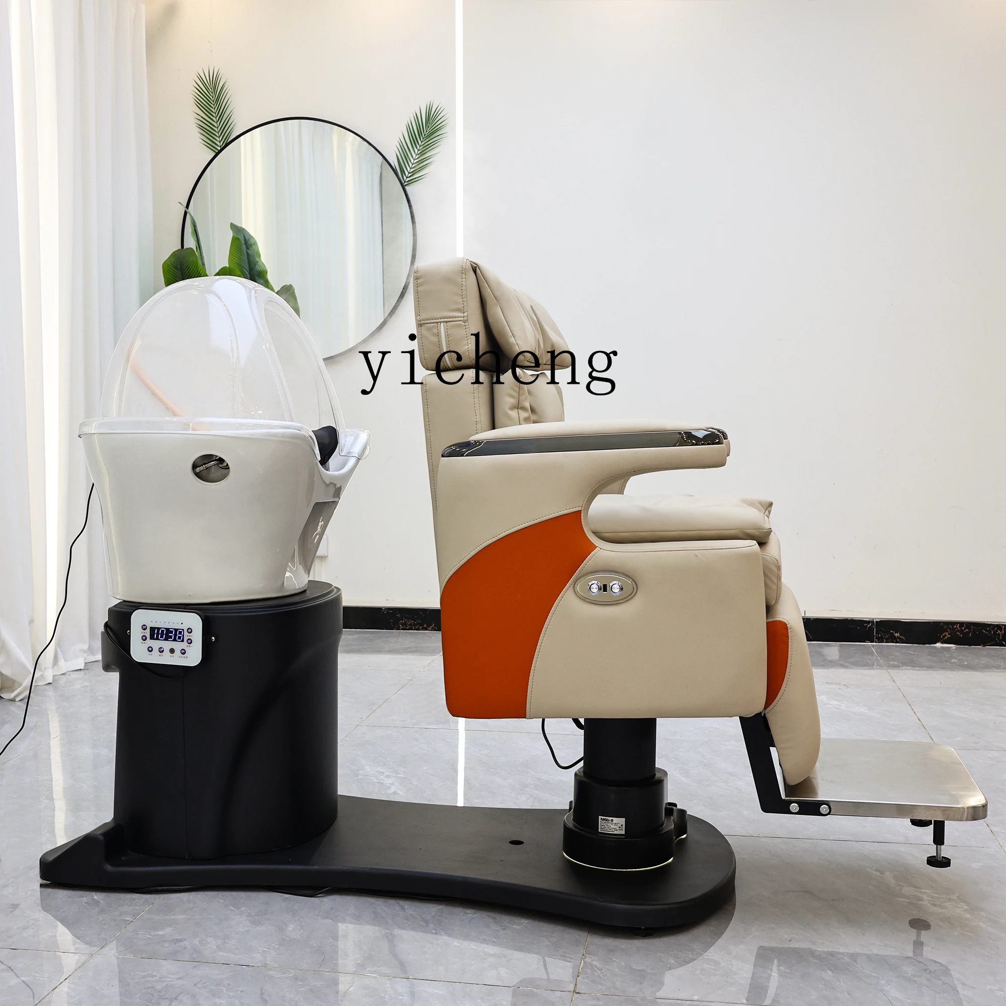 

ZZ Electric Lifting Shampoo Bed Barber Shop Beauty and Body Foot Therapy Head Therapy Bed Water Circulation