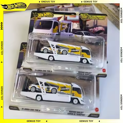 Hot Wheels 2026 Car Culture Team Transport Legends Tour HONDA CIVIC TYPE R KOUSOKU HAULER 1:64 Diecast Alloy Car Collection