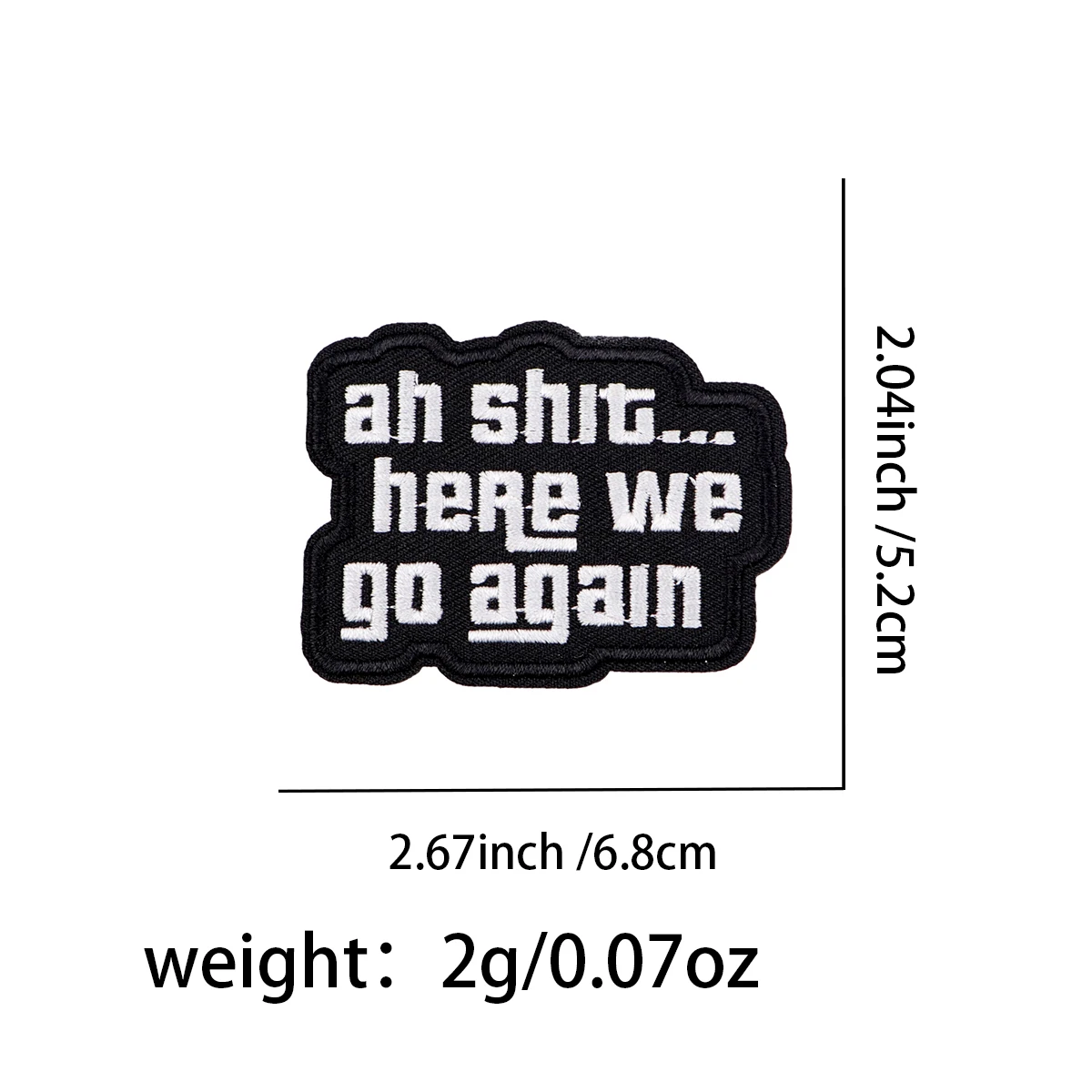 Quotes Iron On Patch Clothes Patch For Clothing Black Embroidered Patch Garment Apparel Accessories Sewing Stickers