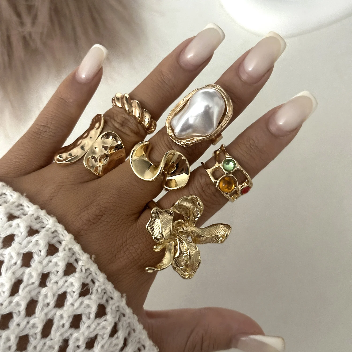6 sztuk/zestaw Pierścionki w s – Vintage Punk Knuckle Rings Set recenzja i cena