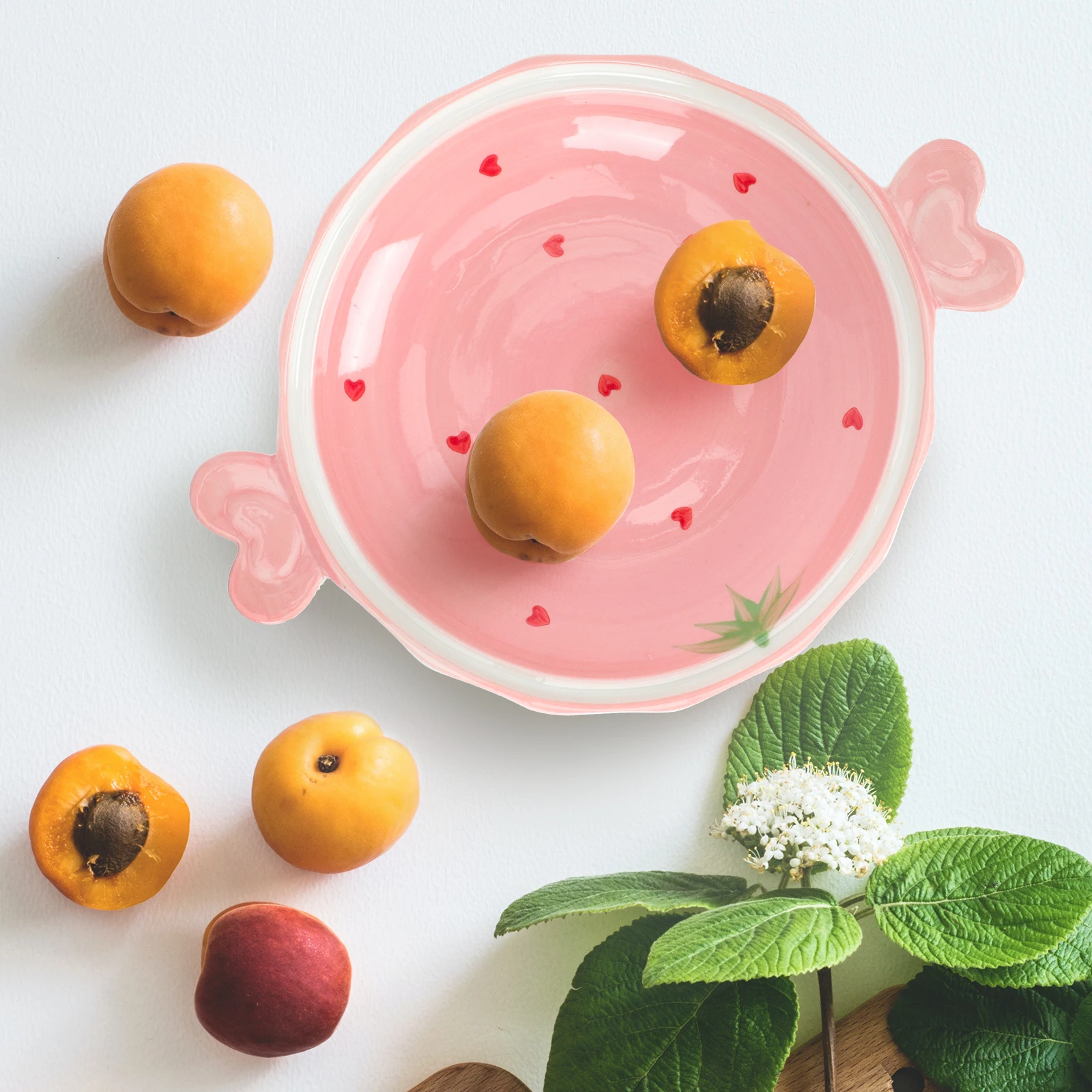 

Ceramic Fruit Plate Creative Design Widely Loved Home Hotel Kitchen Use Salad Fruit Plate Salad Container