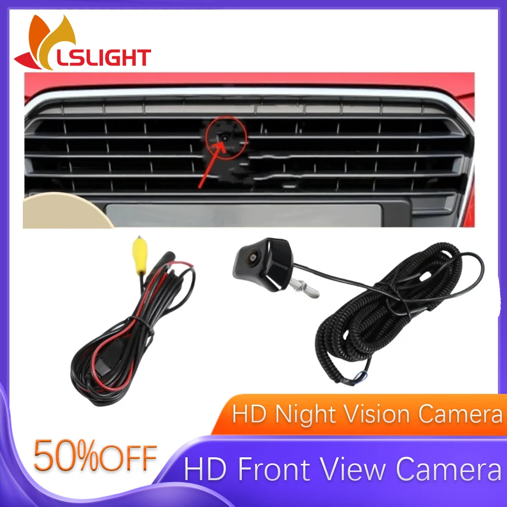 

Car Front View Camera For Audi A1 A3 8P A4 B6 B9 A5 A6 A7 Q3 Q5 Q7 TT HD Night Vision Waterproof IP68 Universal Car Camera