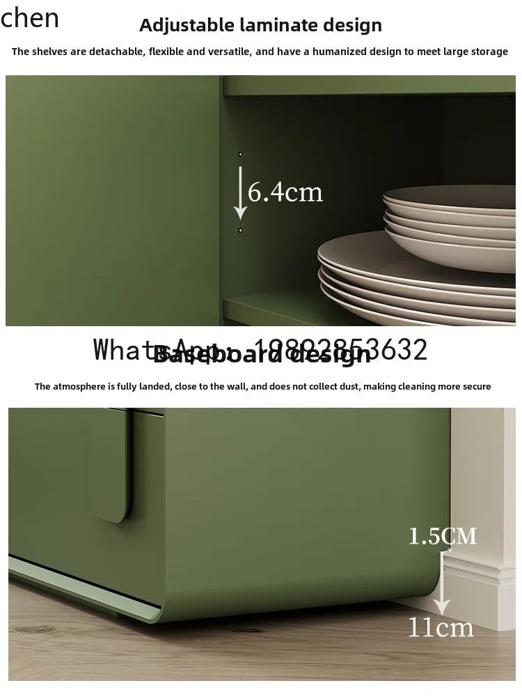 simple side cabinet solid wood storage cabinet living room against the wall