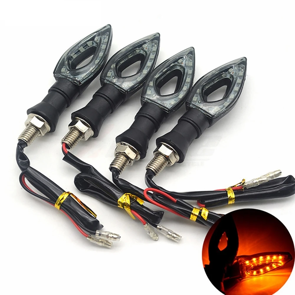 

4Pcs Motorcycle 12 LED Turn Signal Lights Indicator Blinkers Flashers Amber For Ducati 748 916 996 998 749 999 848 1098 1198