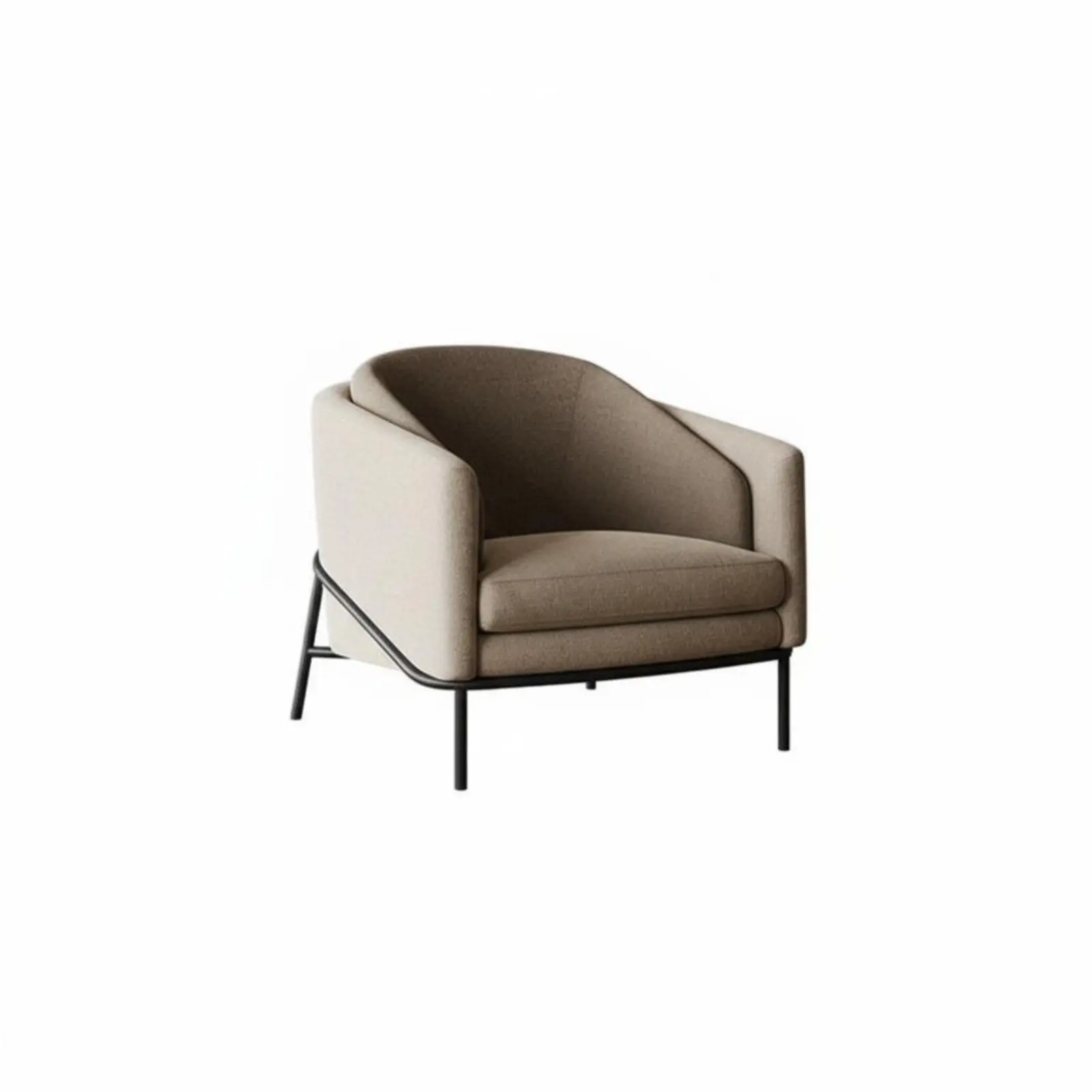 Upholstered Armchair Light Luxury design Upholstered Tub Chair Comfortable Seat Ergonomic Backrest for Readers, Adults, Bedroom - view 5