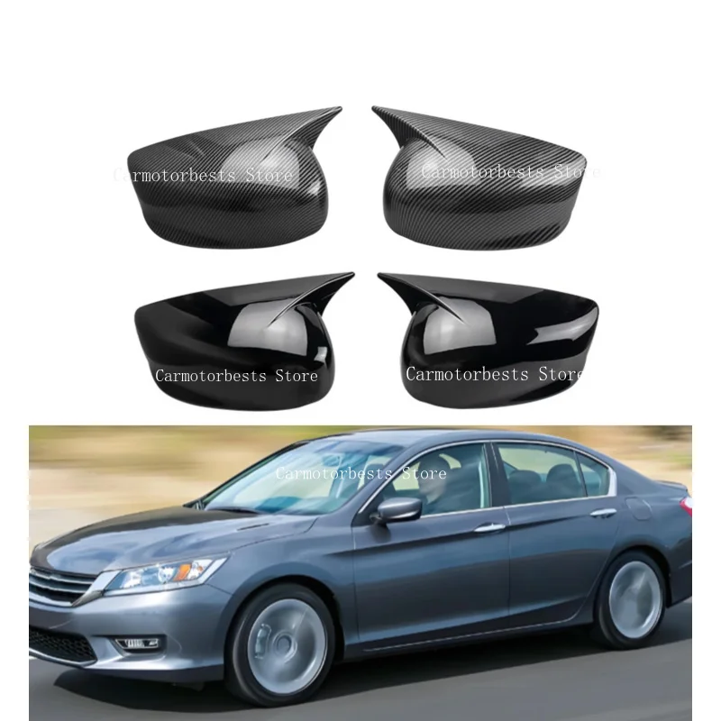 Car  Rearview Side Mirror Cover Fit For Honda Accord 2008-2017   Wing Cap Rear View Case Trim Carbon Fiber