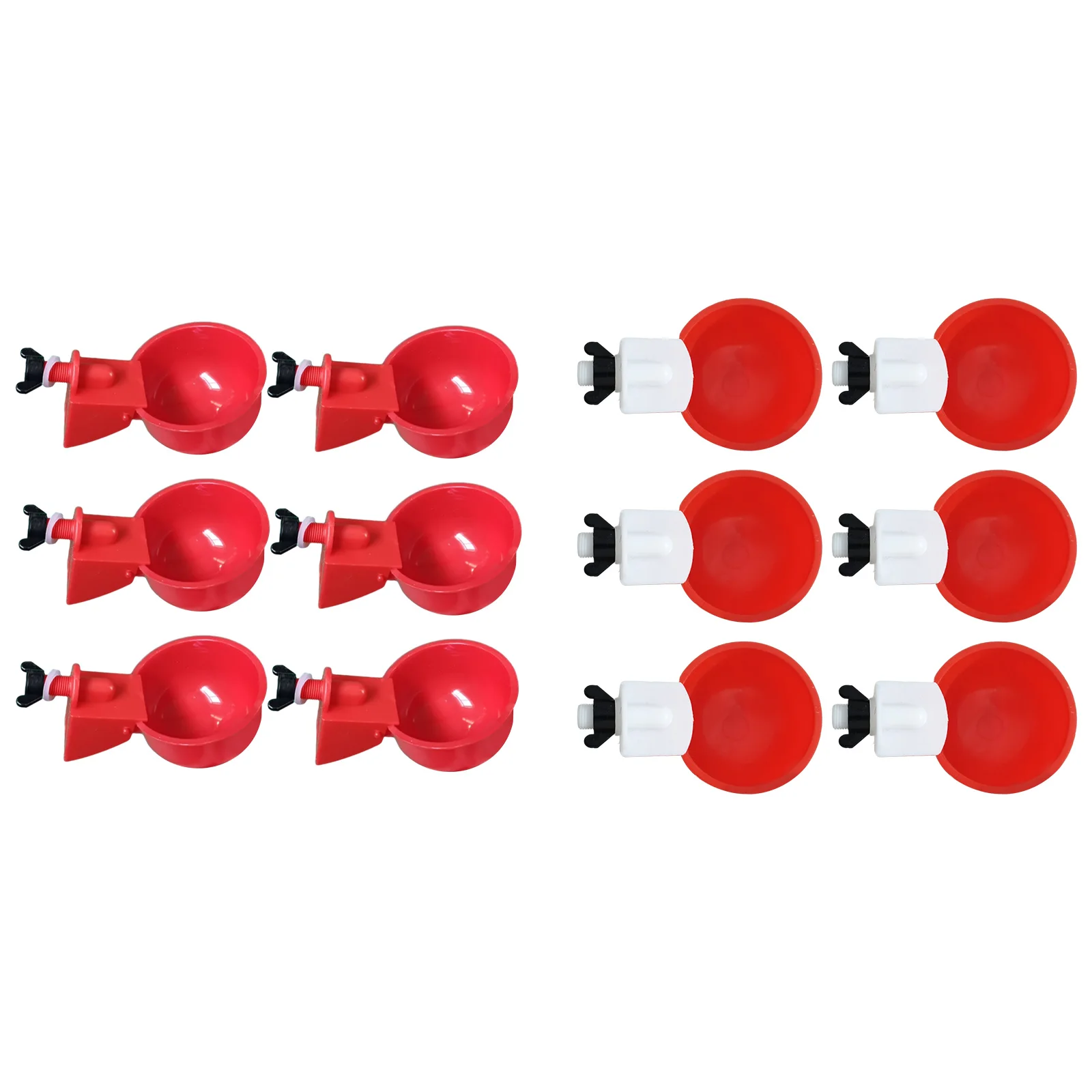 6Pcs Poultry Drinking Bowl Feeder Waterproof Automatic Chicken Feeder Farm Animal Drinking Water Feeder Chick Coop Accessories