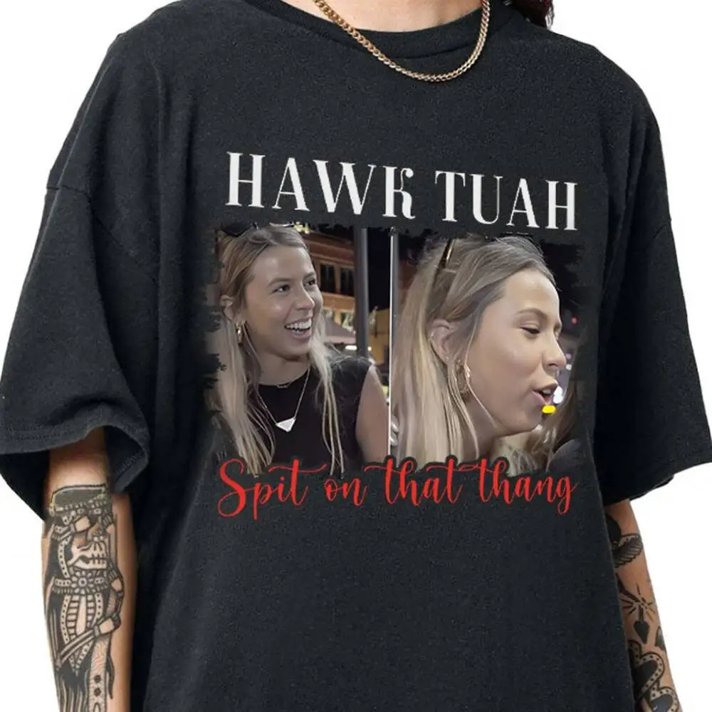 

Hawk Tuah Spit On That Thang Shirt, Mens Womens T-Shirt, Hawk Tuah Shirt, Meme S