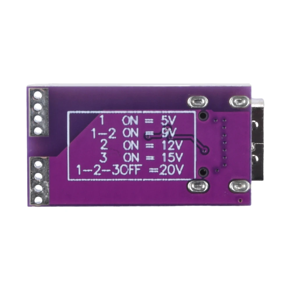 100W Type-C PD Fast Charger Decoy Board 5V 9V 12V 15V 20V 5A Fixed Output Power Charging Module for DC Laptop Motor LED Light
