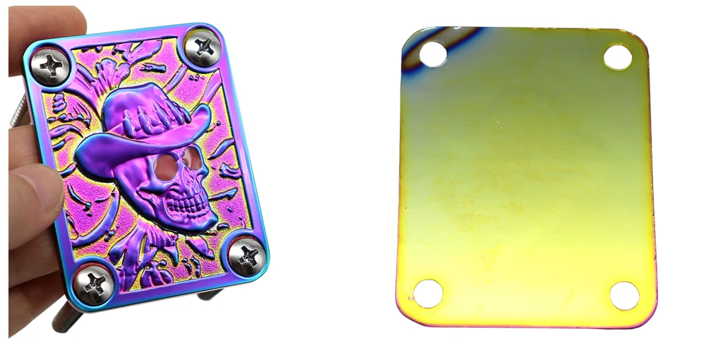1Set Gitarren-Halsplatte mit Schrauben, quadratisch, für ST TL Gitarre, Jazz Bass, Ersatz-Gitarrenzubehör, 7 Farben – Detail 12