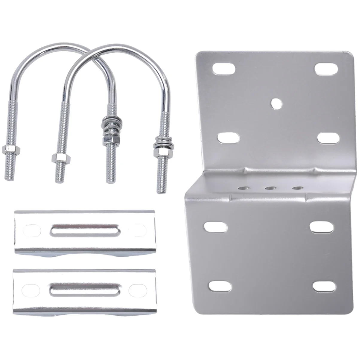 SPOR Antenna Pole Mount Kits, Antenna Pole Mount Bracket with Double U-Bolts Clamp V Jaw Bracket for Antenna Pole Holder