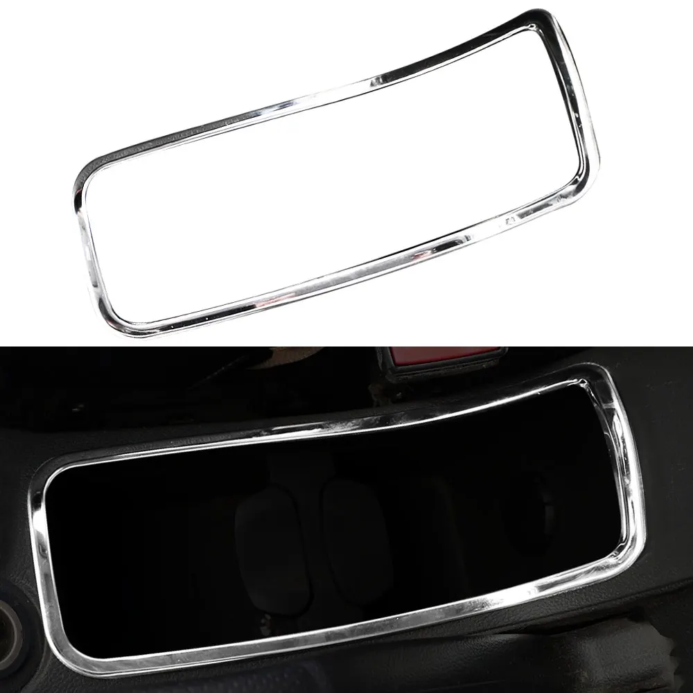 Car Water Cup Holder Cover Frame Cup Decoration Sticker Trim for Chevrolet Cruze 2009-2015 Stainless Steel Sliver Accessories