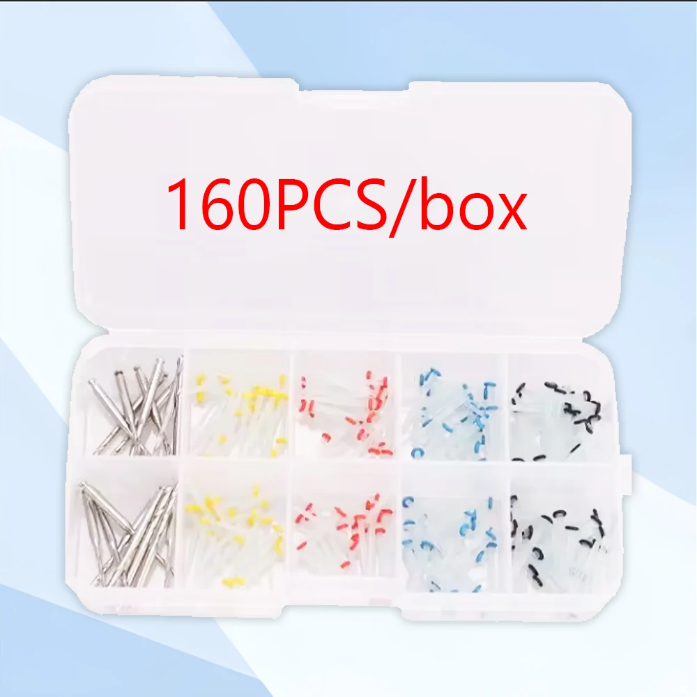 

160 Pcs Dental Glass Fiber Post Single Refill 24 Pcs Drill Screw Thread for Root Canal Core Buildup Restoration Tools