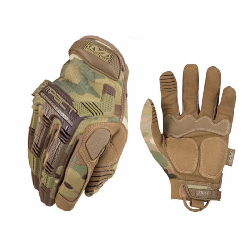 Outdoor Tactical Gloves Wear Resistant All-finger CP Camouflage Mountaineering Protection, Fitness Riding, Anti-Slip