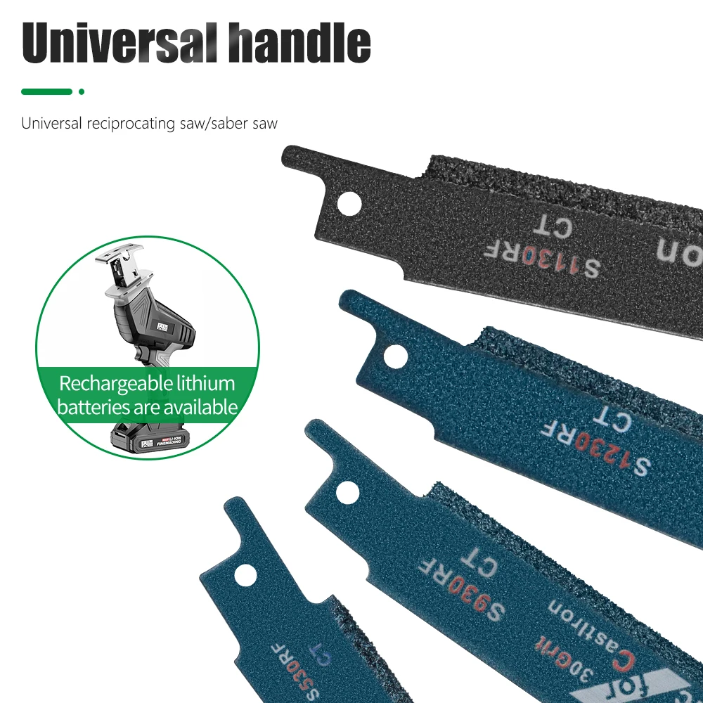 LAVIE 1pc Saw Blade 100/150/225/300mm 30 Grit Diamond Reciprocating JigSaw Blades For Cutting Tile,Granite,Marble,Glass,Cement