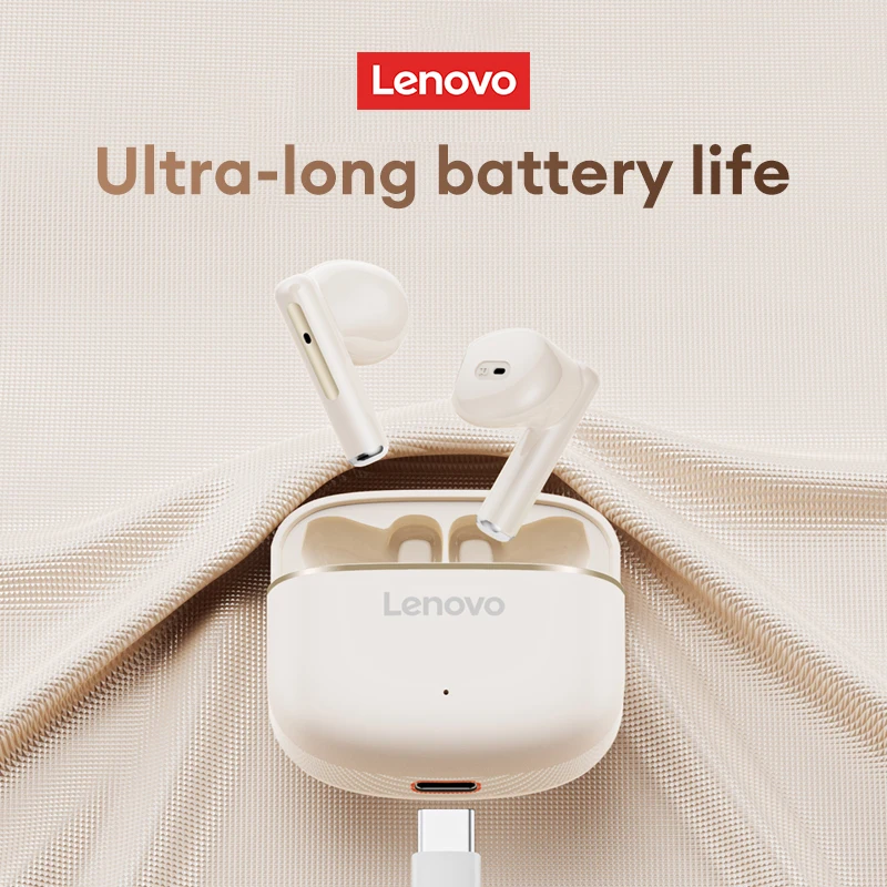 جديد لينوفو EA160 سماعة لاسلكية تعمل بالبلوتوث 5.4 سماعات 24H Play HD مكالمة صوتية سماعات أذن TWS إلغاء الضوضاء سماعات طويلة التحمل