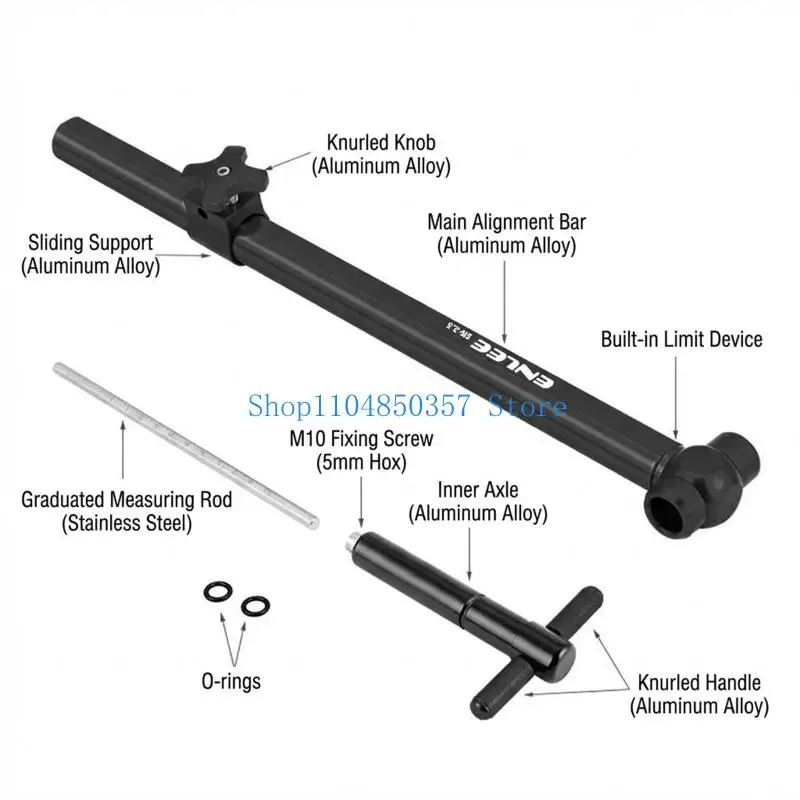 

652F Aluminum Bicycles Derailleurs Hanger Alignment Tool With 360 Degree Rotations For Precise Rear Wheel Adjustment