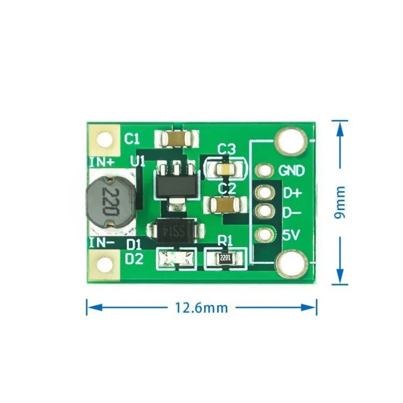 Booster Voltage Regulator, Power Module, Mobile Battery Uplift Plate DC-DC V ~ 5V, 0.9