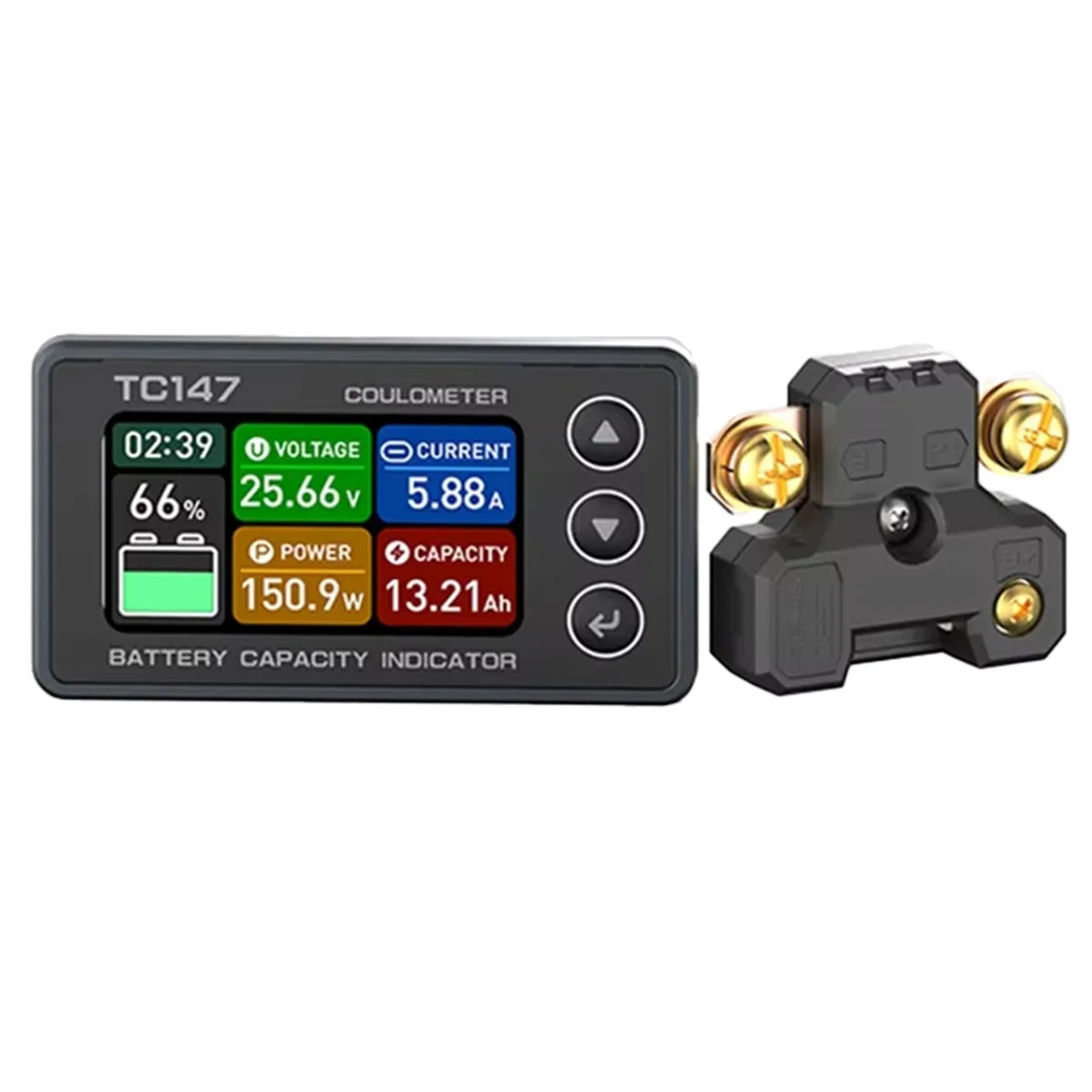 【DT56】TC147 High- Color Screen Coulomb Meter Battery Voltage and Current Meter TC147-CS30(0-30A)