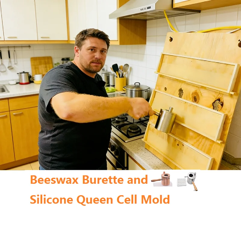 

Beeswax Burette Silicone Queen Cell Mold Beeswax Melting Pot Honey Bee Candle Tool Beeswax Pouring Pot Boiling Wax Melter Pot
