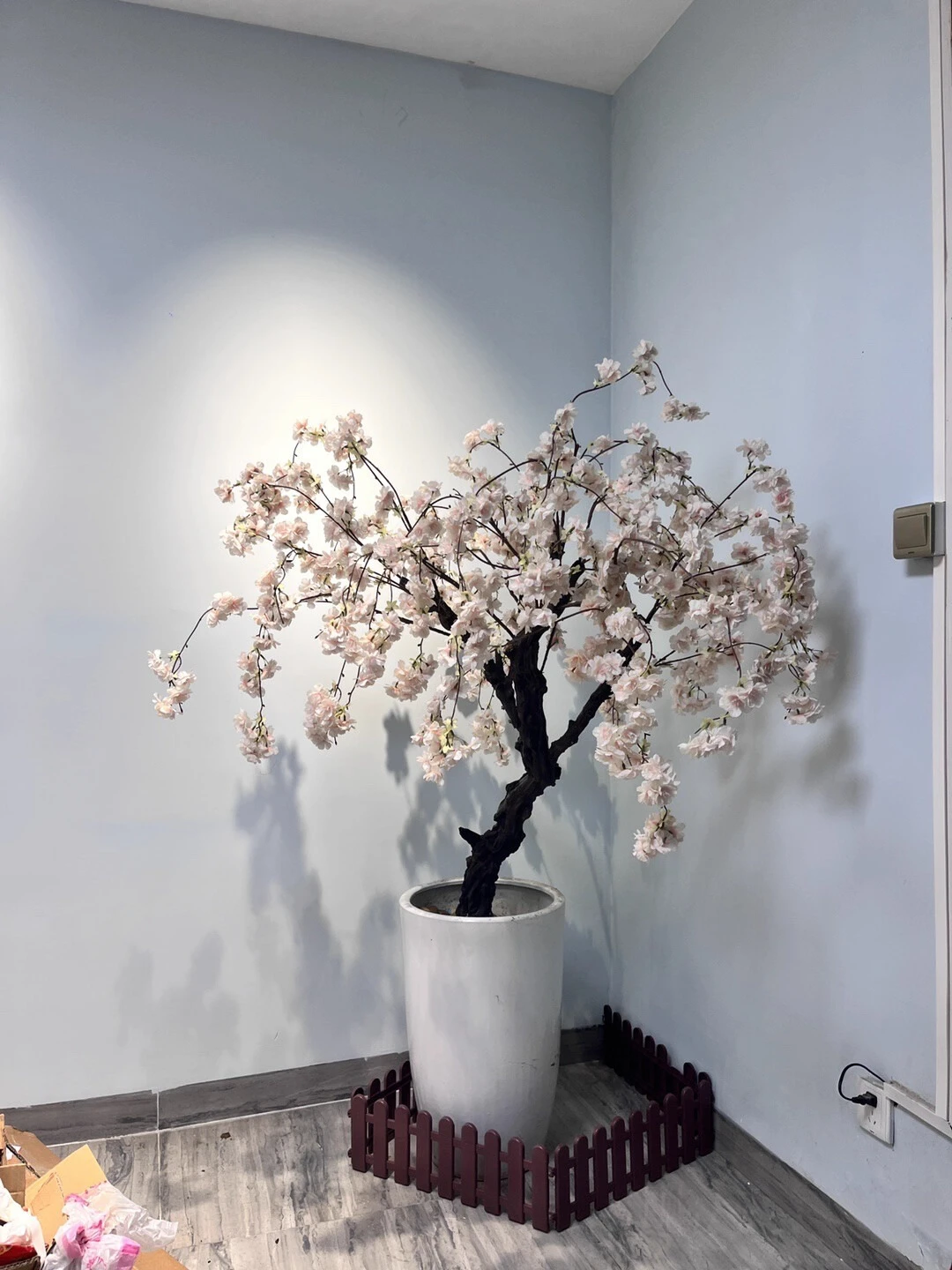 

Simulation cherry blossom tree floor decoration fake wishing tree large landscaping wedding scene cherry blossom shop decoration