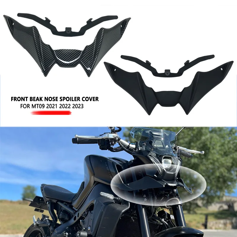 For Yamaha MT-09 MT09 SP 2021-2023 Motorcycle Headlight Spoiler Sport Downforce Naked Forntal Spoiler Aerodynamic Wing Deflector