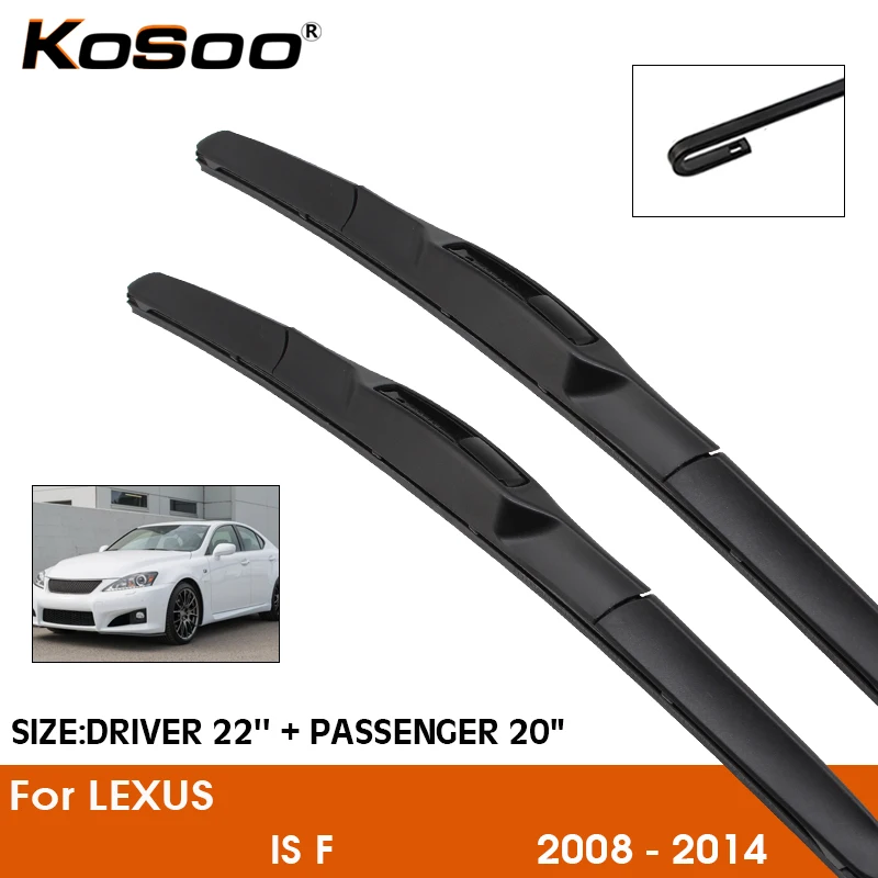 

Car Wiper Blade For LEXUS IS F 2008-2014 Windshield Rubber Silicon Refill Front Window Wiper 22"+20" LHD RHD Auto Accessories