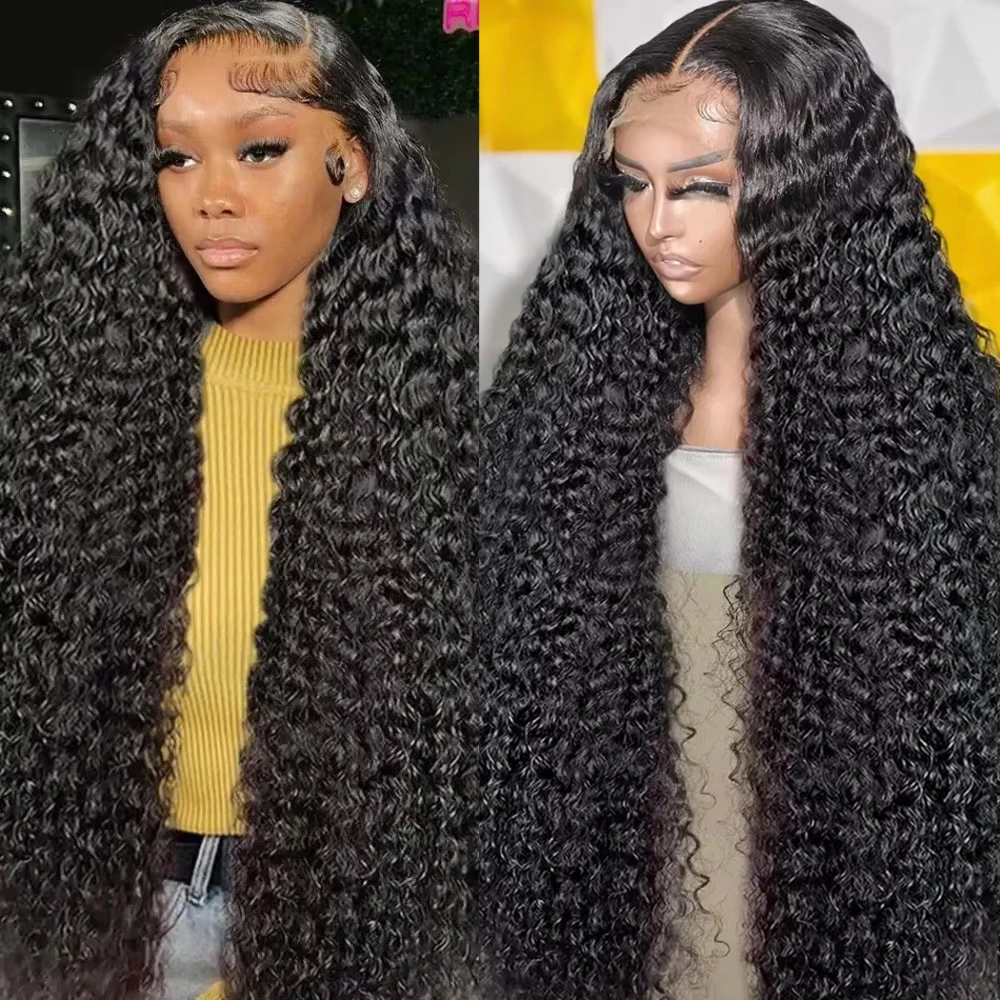 

44 Inches Deep Wave Human Hair Wig 13x6 HD Lace Frontal Human Hair Wig 200 Density Pre Plucked Remy Hair Wigs For Women