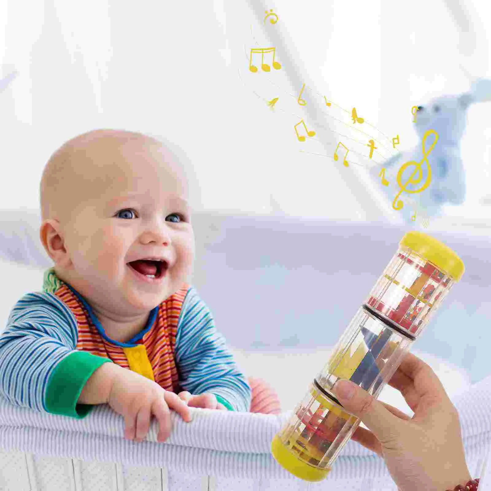 Rain Sound Cylinder Teaching Aid Musical Toys for Toddlers Rattle Tube Baby Educational Instrument Raindrop Plaything Child