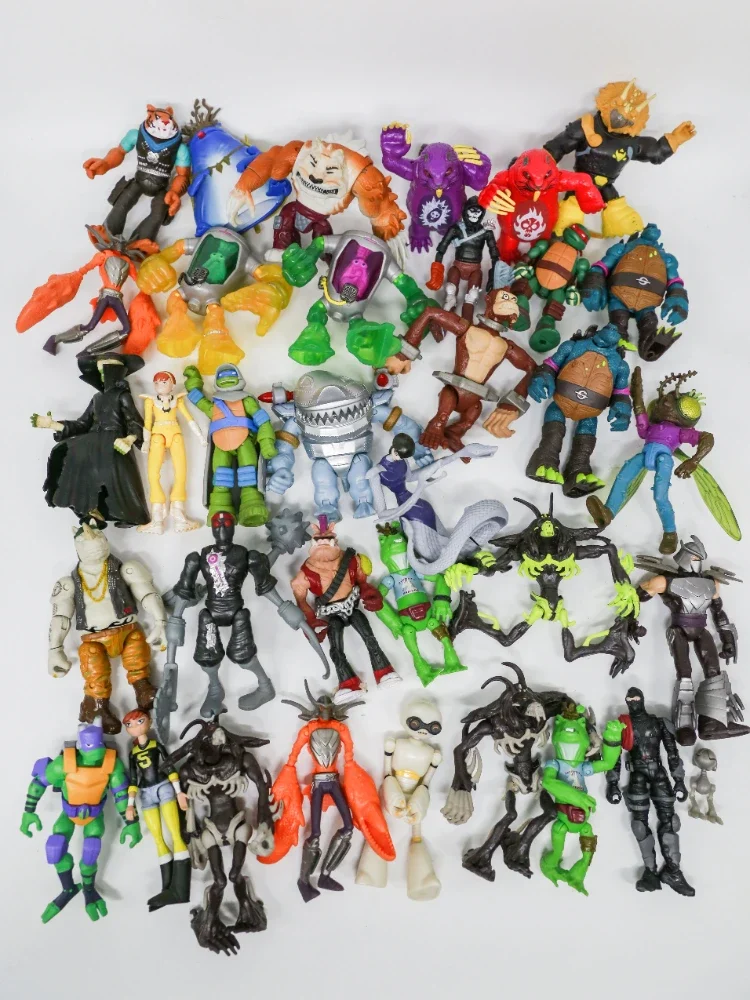 Original Teenages Mutants Ninja Turtles Battle Villain Boss Action Figures Movable Joints Dolls Model Toy Collection Kids Gifts