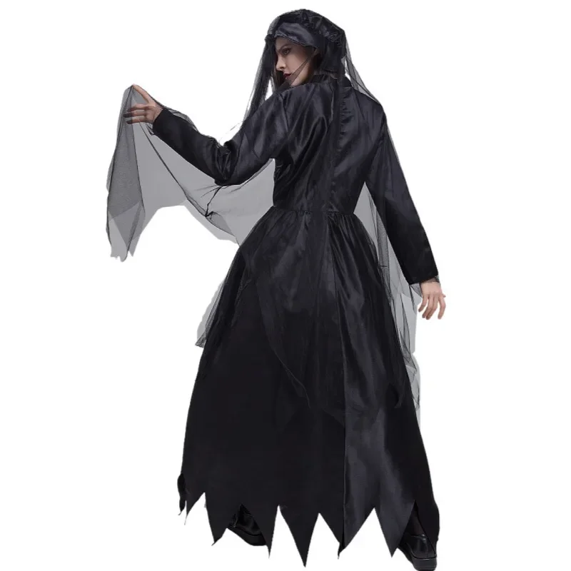 

European And American Adult Horror Bride Ghost Dark Vampire Witch Halloween Stage Costume