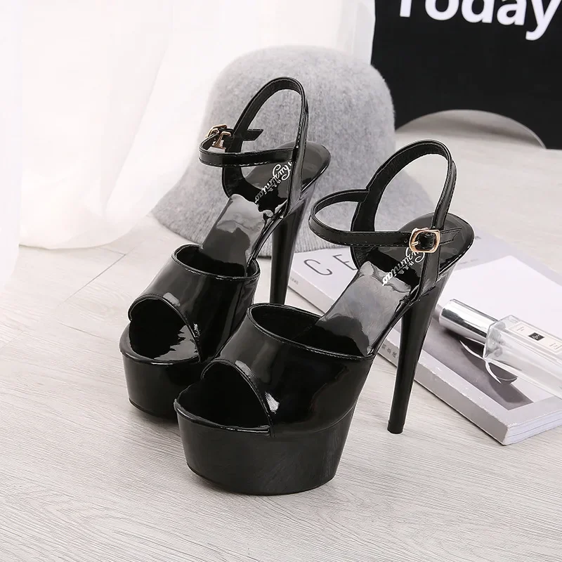 Designer shoes Women Sexy Show Sandals 15CM High Heels Sexy Platform Color Sandals Girls Shoe for Party Club Drop Sale - view 5