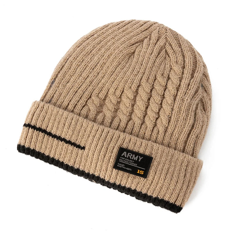 Unisex Winter Beanie Mütze für Männer Strickmütze Radfahren Caps Beanie Frauen Dicke Motorhaube Hüte Skullies Warme Sport Hüte – Detail 7
