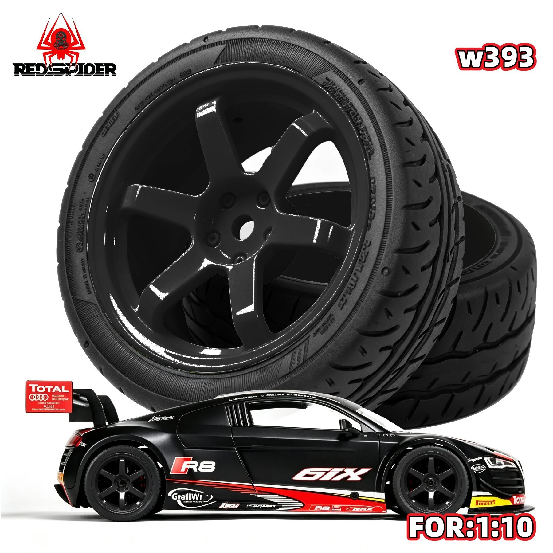 4PCS 1/10 RC Rally Tires for MST XV02 Tamiya TT01 Kyosho HPI Sakura YOKOMO RC Electric Touring Car