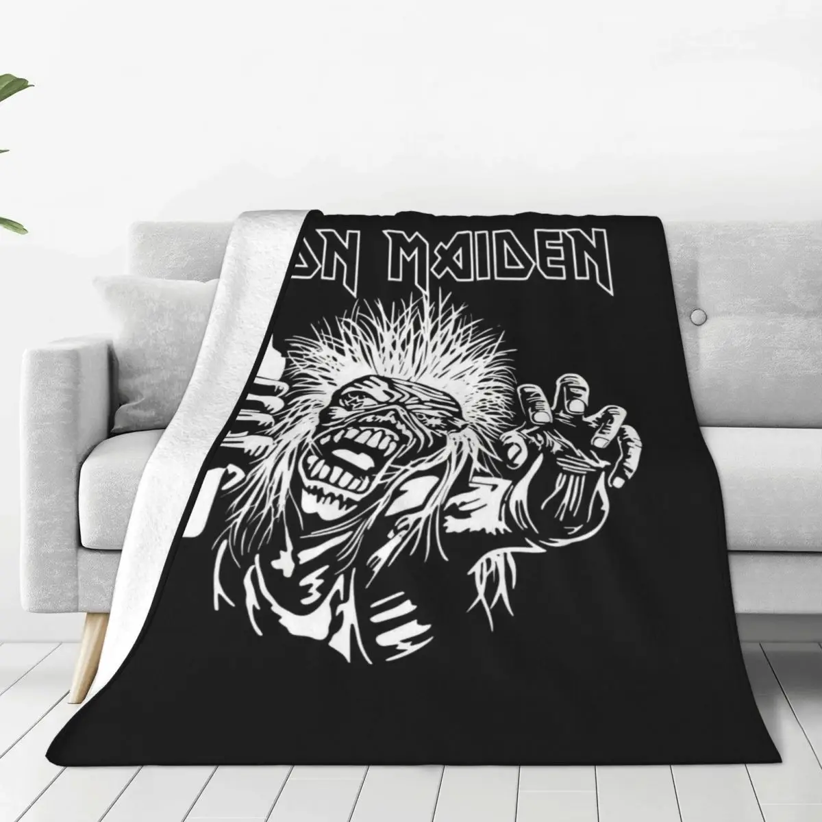 Iron Maidens Soft Blanket Travel Plush Throw Blanket Funny Home Decor Flannel Bedspread Sofa Bed Cover