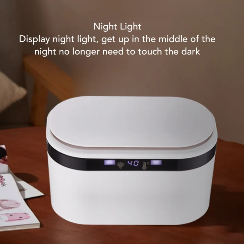 ベビーワイプウォーマー ナイトライト付き LED USB 3モード調整可能 ポータブルウェットワイプディスペンサー ウォーマー 車用 ベビーシャワー用