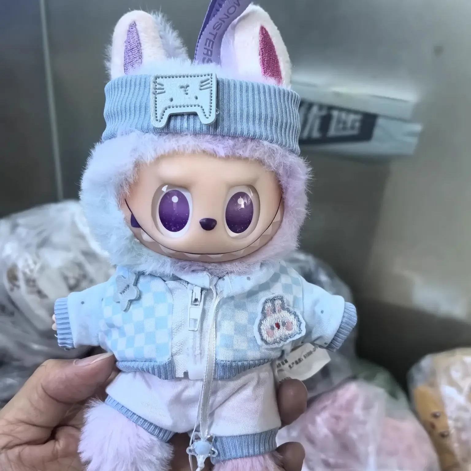 

Для Labubu V1 V2 для Bao-ao наряд, кукольная одежда, модная спортивная одежда, одежда для кукол, толстовки одного цвета, аксессуары для кукол