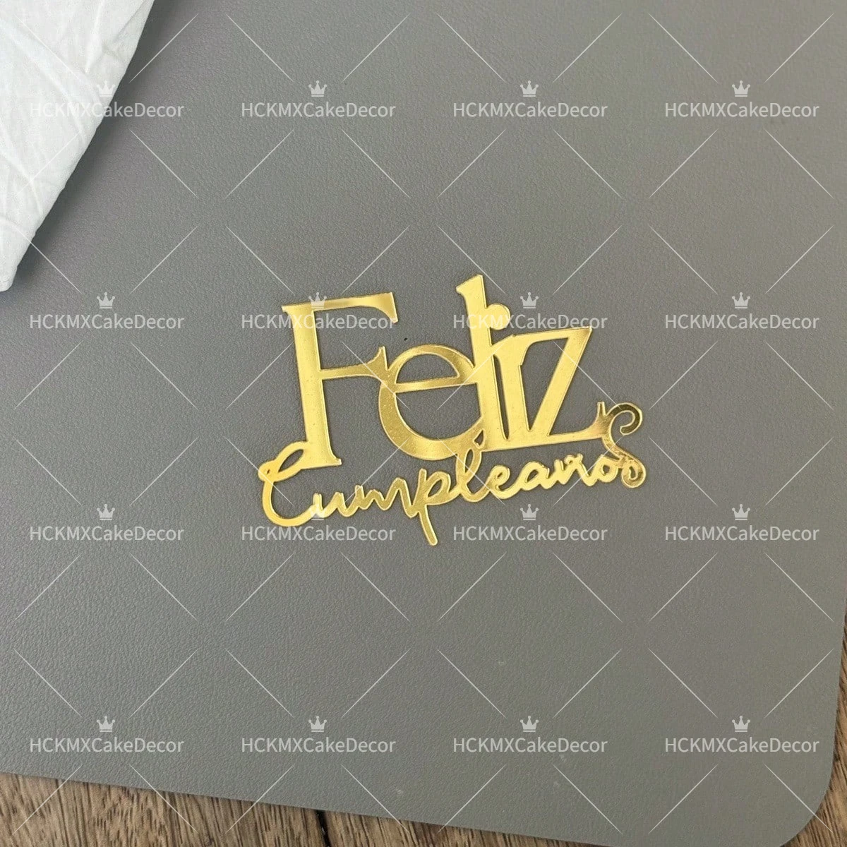3er/6er-Set Feliz Cumple Kuchenaufsatz, Spanische Happy Birthday Kuchendekoration, Goldener Acryl-Kuchenaufsatz für Geburtstagsfeiern – Detail 7