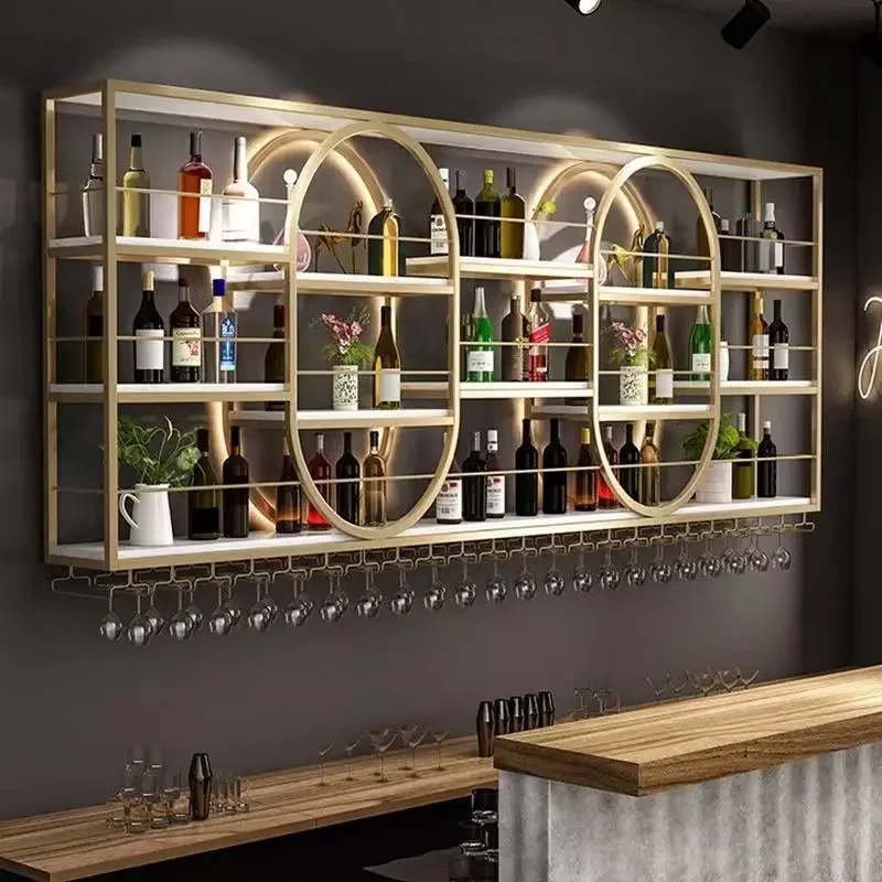 Armadietto per curiosità Portabottiglie per vino Bar moderno Armadio di stoccaggio semplice assemblare Cucina multifunzionale Cottage Mesas Mobili