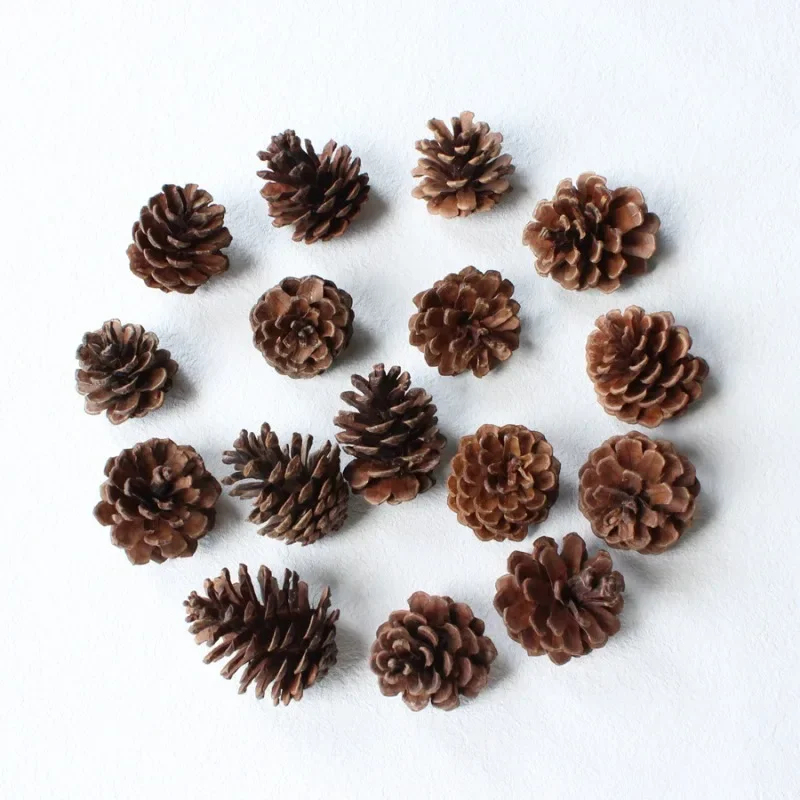 Simulated Small Acorn Pine Cone with Wire Acorn DIY Natural Pine Cone Christmas Tree Decoration