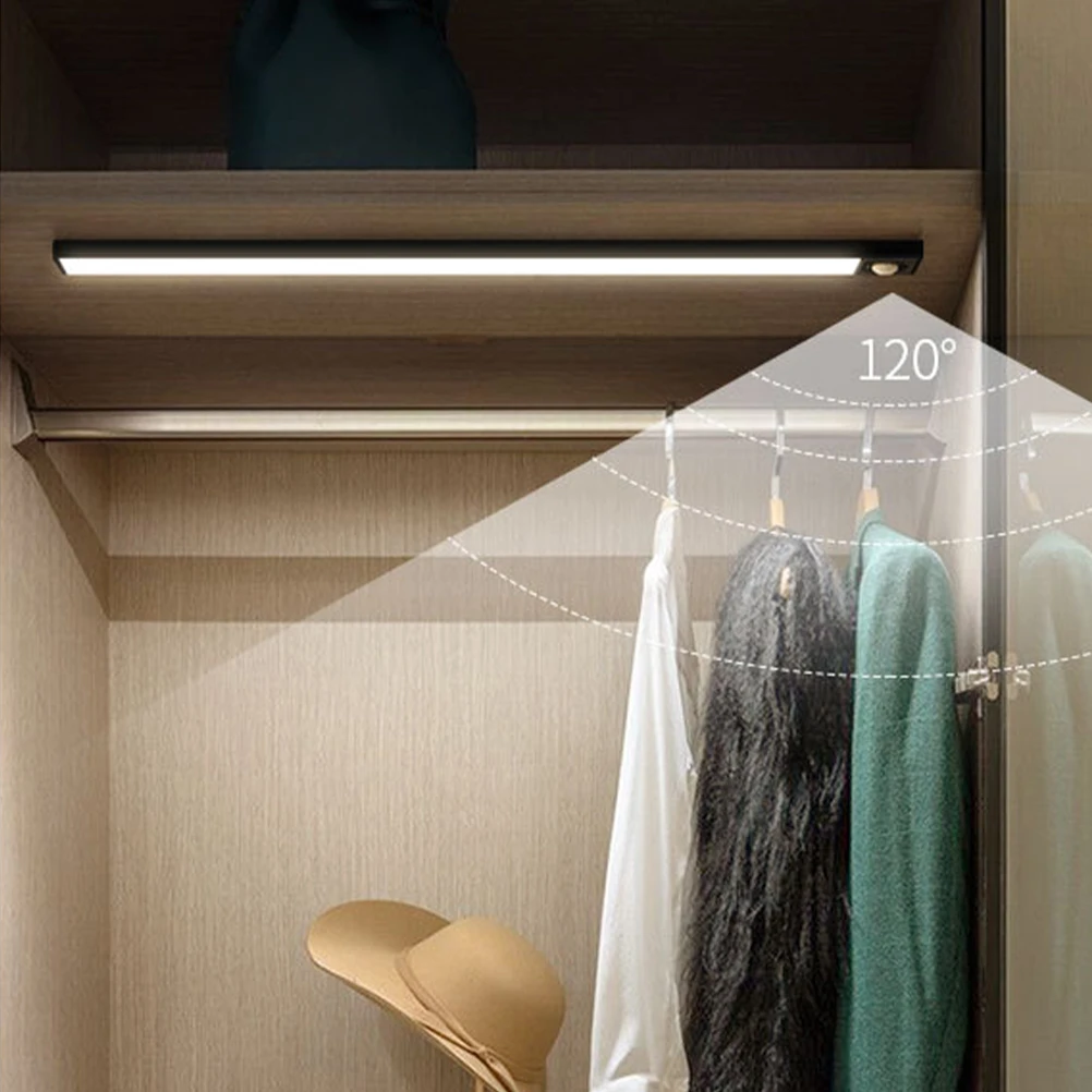 

Smart Wireless Led Bar Rechargeable Motion Sensor Closet Light For Bedroom Kitchen Under Cabinet Wardrobe Lighting Stick On