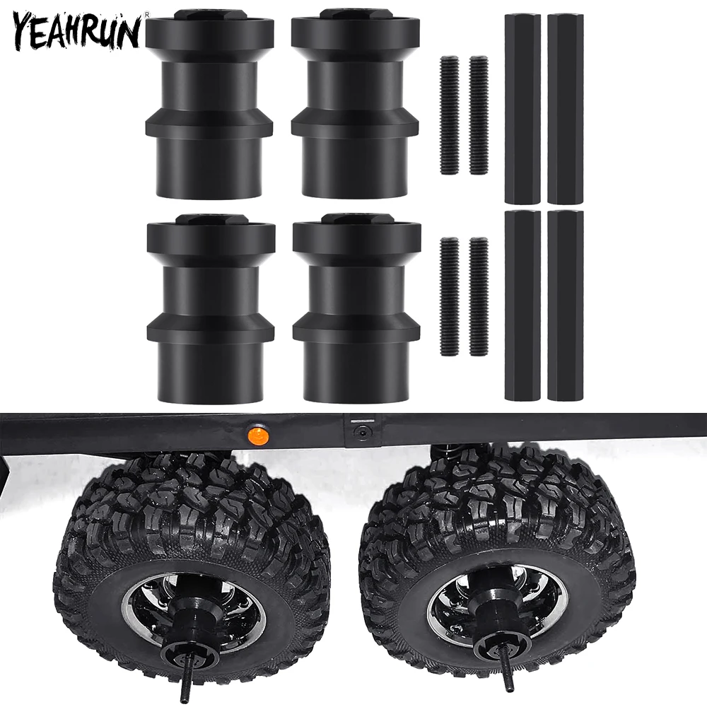 

YEAHRUN Aluminum Alloy Single to Dual Wheel Axle Conversion kit For 1/10 TRX6 T6 RC Hauler Truck Car Model Upgrade Parts