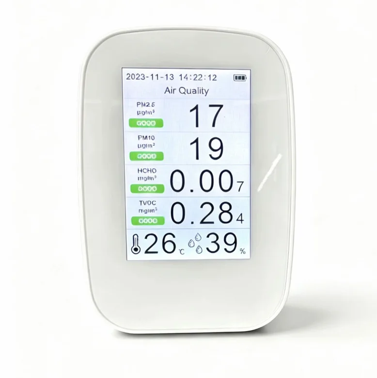 D9‑H 8‑in‑1 Air Quality Monitor, CO₂ Tester for PM2.5 Concentration Real‑time Detection