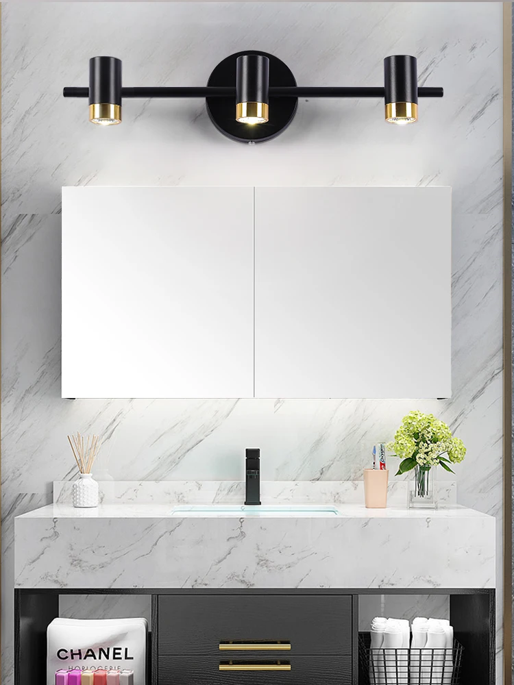 Modern Nordic Waterproof Mirror cabinet Lustre Bathroom Led Mirror Headlight Bedroom Bedside Hotel Wall Lightings