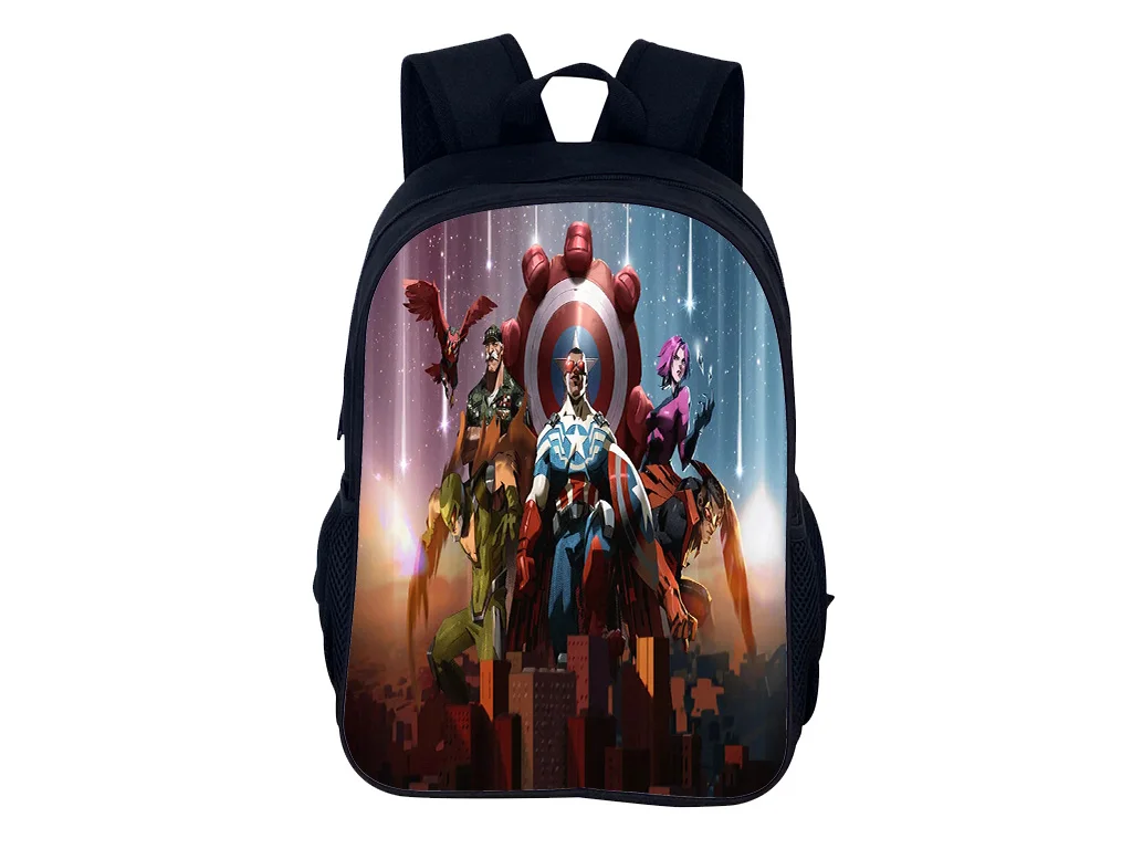 

Marvel Super Hero Lightweight Canvas Backpack,Student Classic Captain America School Book Bag for Boy Girl