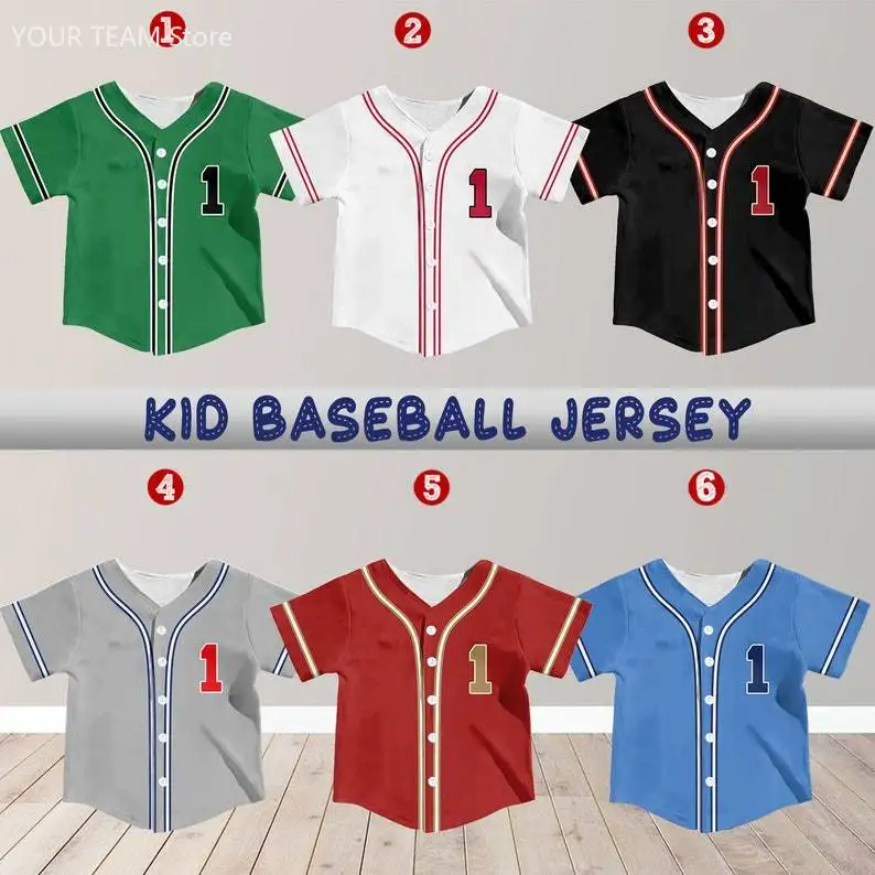 

Trendy Custom Kids Baseball Jersey with Personalized Name & Number - Youth Sports Shirt for Fans and Enthusiasts
