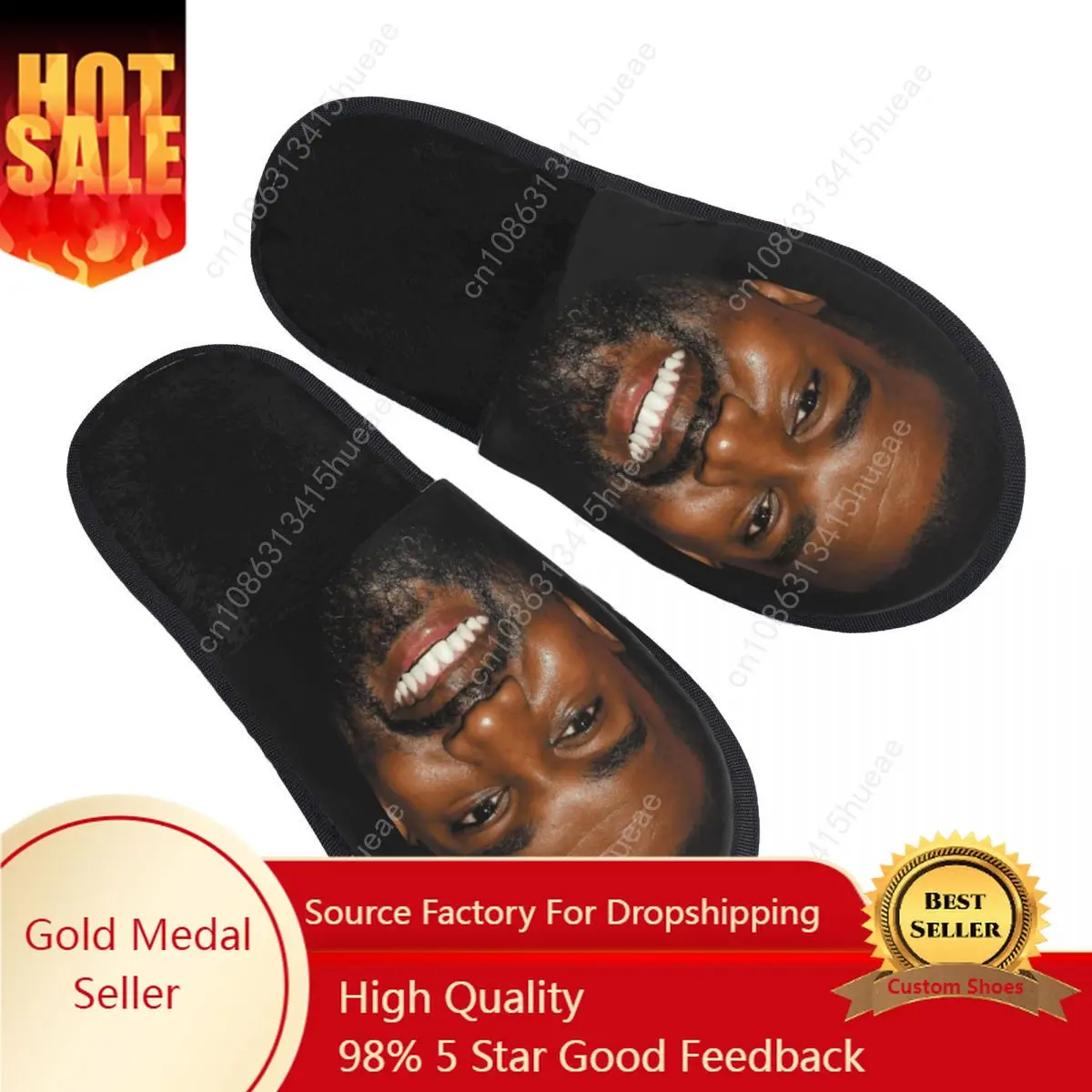 

Funny Kanye West Meme Guest Slippers for Bathroom Women Custom Print House Slipper