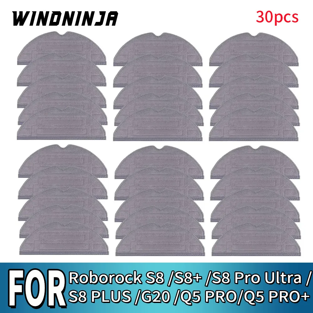 Mopp-Tücher und Wischpads für Roborock G20 S8 S8+ S8 Pro Ultra S8 PLUS Q5 PRO/Q5 PRO+ Staubsaugerroboter – Zubehörteile