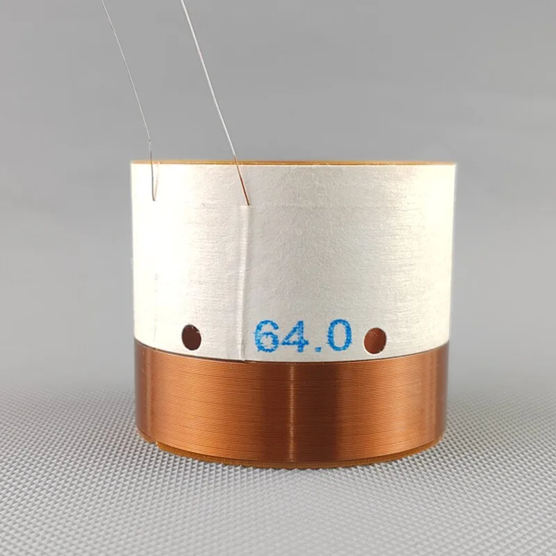 

64mm low-frequency cone, round wire fiberglass frame, with one layer of winding on both the inside and outside, 64 cores, 8 ohms