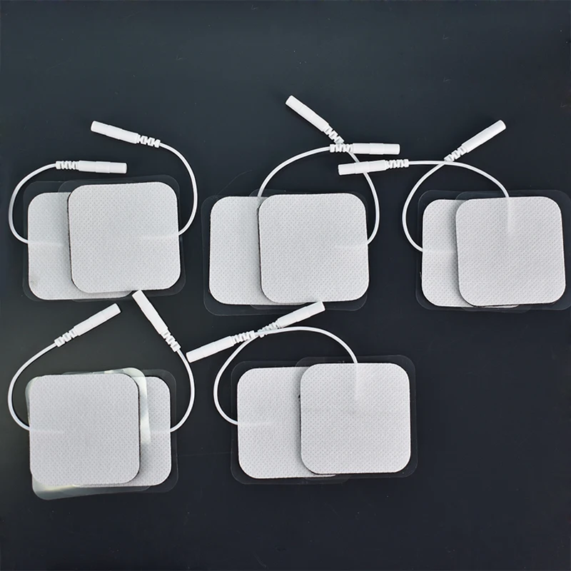 20/10Pcs 5*5cm EMS Tens Electrodes for Muscle Stimulator Physiotherapy Therapy Machine Pads Slimming Massager Adhensive Gel Pad